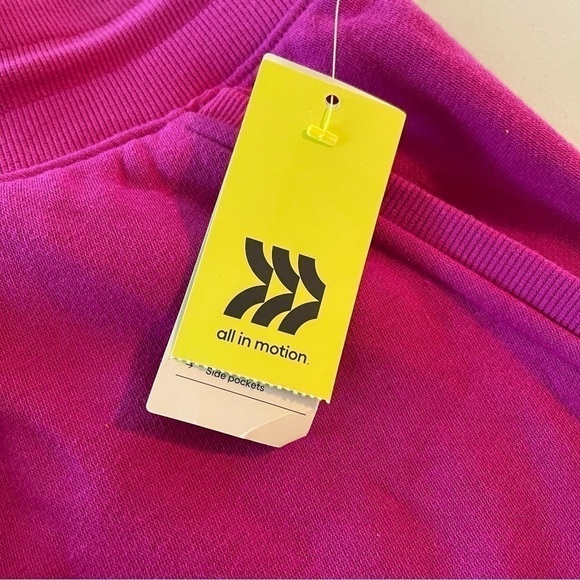 NWT All in Motion high rise fleece shorts berry purple size large - Picture 6 of 11